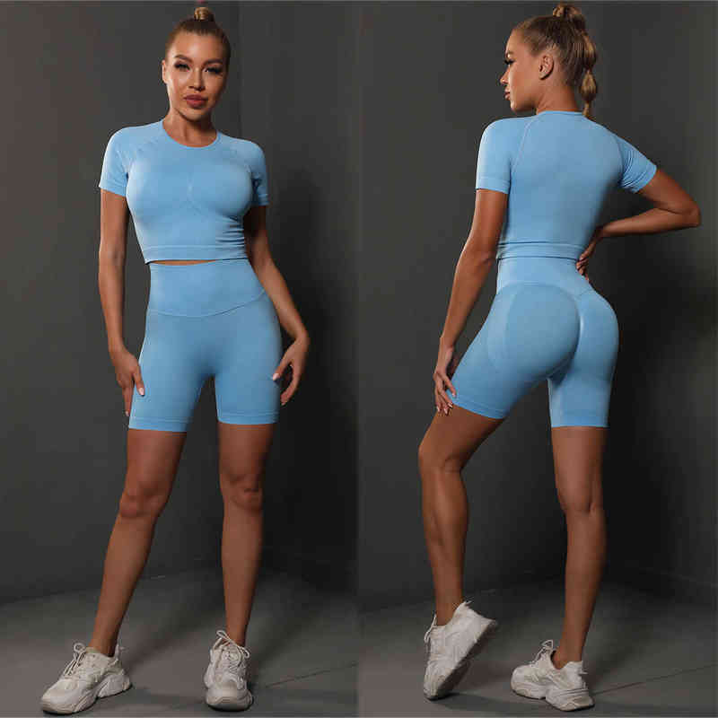 High Stretch Seamless Yoga Shorts T-shirts Set Hips Push UP Gym Fitness Sport Crop Top Leggings Women Running Training Shorts T220725, Black
High Stretch Seamless Yoga Shorts T-shirts Set Hips Push UP Gym Fitness Sport Crop Top Leggings Women Running Training Shorts T220725, Black