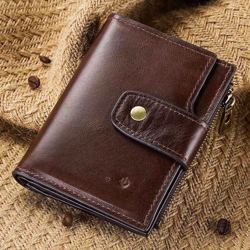 Wallets Intelligent Anti Loss Men's Leather Rfid Anti-theft Brush Zero Wallet Bluetooth Link Multifunction