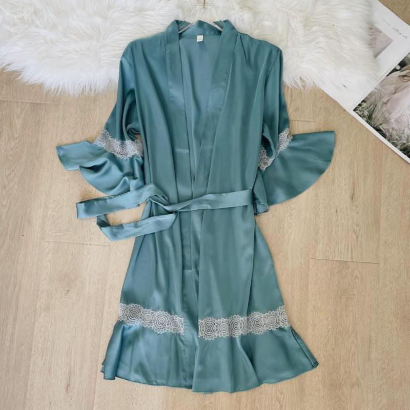 Women's Sleepwear Rayon Robe Kimono Gown Sexy Wedding Patchwork Hollow Out Lace Nightgown Women Sleepwar Flared Half Sleeves Home Dress, Pink
Women's Sleepwear Rayon Robe Kimono Gown Sexy Wedding Patchwork Hollow Out Lace Nightgown Women Sleepwar Flared Half Sleeves Home Dress, Pink