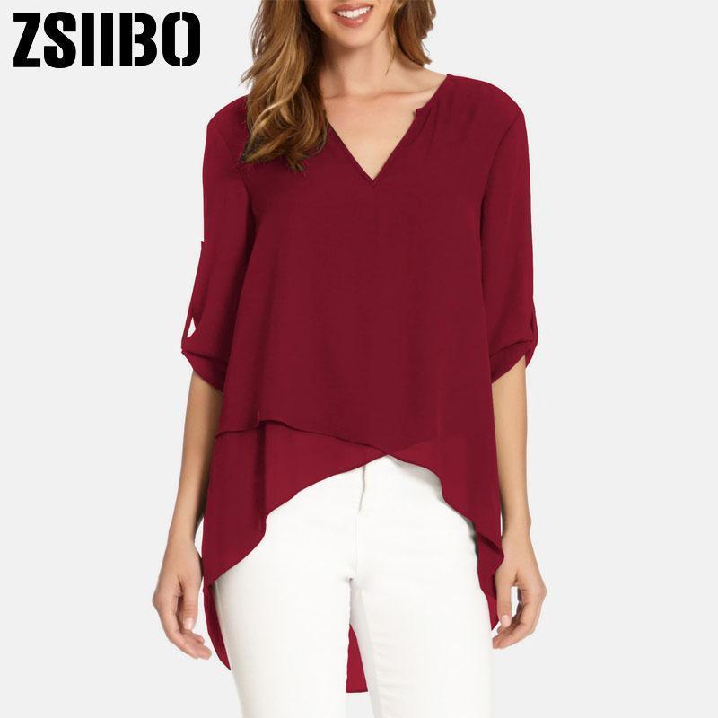 Women Blouses Summer Elegant Irregular V-Neck Chiffon Soft Tunic Casual Solid Breathable Half Sleeve Top Shirts Plus Size Women, Black
Women Blouses Summer Elegant Irregular V-Neck Chiffon Soft Tunic Casual Solid Breathable Half Sleeve Top Shirts Plus Size Women, Black