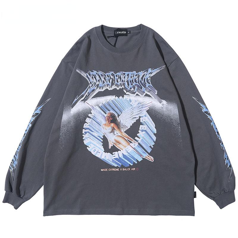 Men's T-Shirts Men Hip Hop Streetwear Angel Print Shirt Harajuku Oversize TShirts Long Sleeve Fashion Large T-Shirt Cotton Tops TeesMen's, Black
Men's T-Shirts Men Hip Hop Streetwear Angel Print Shirt Harajuku Oversize TShirts Long Sleeve Fashion Large T-Shirt Cotton Tops TeesMen's, Black