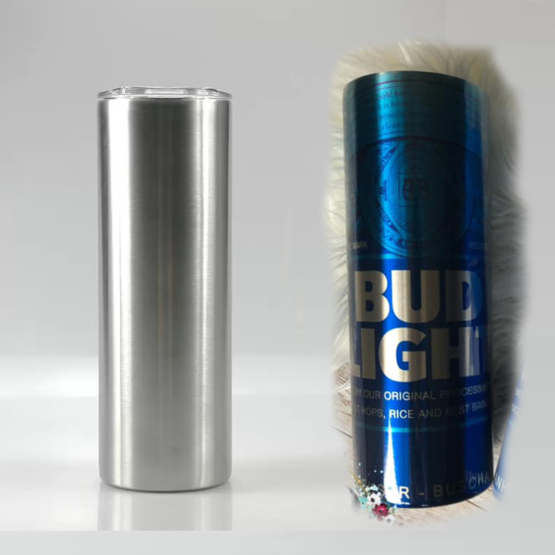 20oz Sublimation Silver Tumbler Stainless Steel Straight Tumblers with Lid Double Wall Vacuum Insulated Flask Slim Tumblers Travel Mug Coffee Cup, Stainless steel color can sublimation
20oz Sublimation Silver Tumbler Stainless Steel Straight Tumblers with Lid Double Wall Vacuum Insulated Flask Slim Tumblers Travel Mug Coffee Cup, Stainless steel color can sublimation