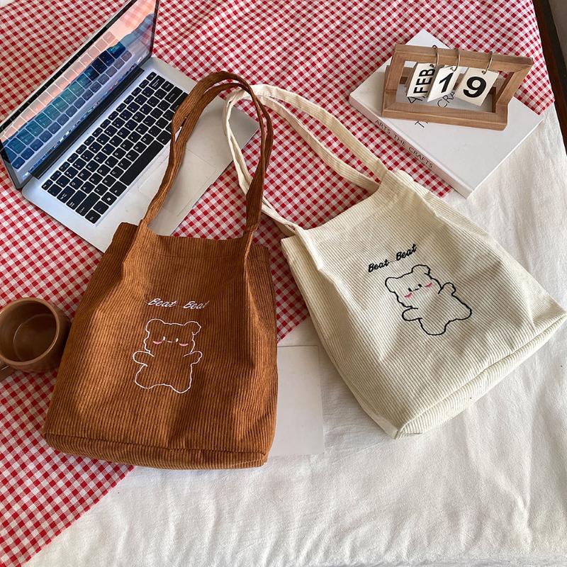 Evening Bags Women Corduroy Shoulder Bag Female Canvas Cloth Bucket Girls Cartoon Bear Print Hand Reusable Eco Grocery Travel BagEvening, Black
Evening Bags Women Corduroy Shoulder Bag Female Canvas Cloth Bucket Girls Cartoon Bear Print Hand Reusable Eco Grocery Travel BagEvening, Black