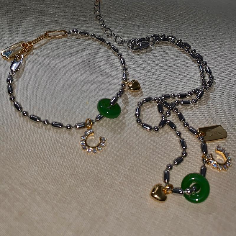 Chains Brass With White Gold Heart Pearl Jade Charm Necklace Women Jewelry Party Designer T Show Runway INSChains
Chains Brass With White Gold Heart Pearl Jade Charm Necklace Women Jewelry Party Designer T Show Runway INSChains