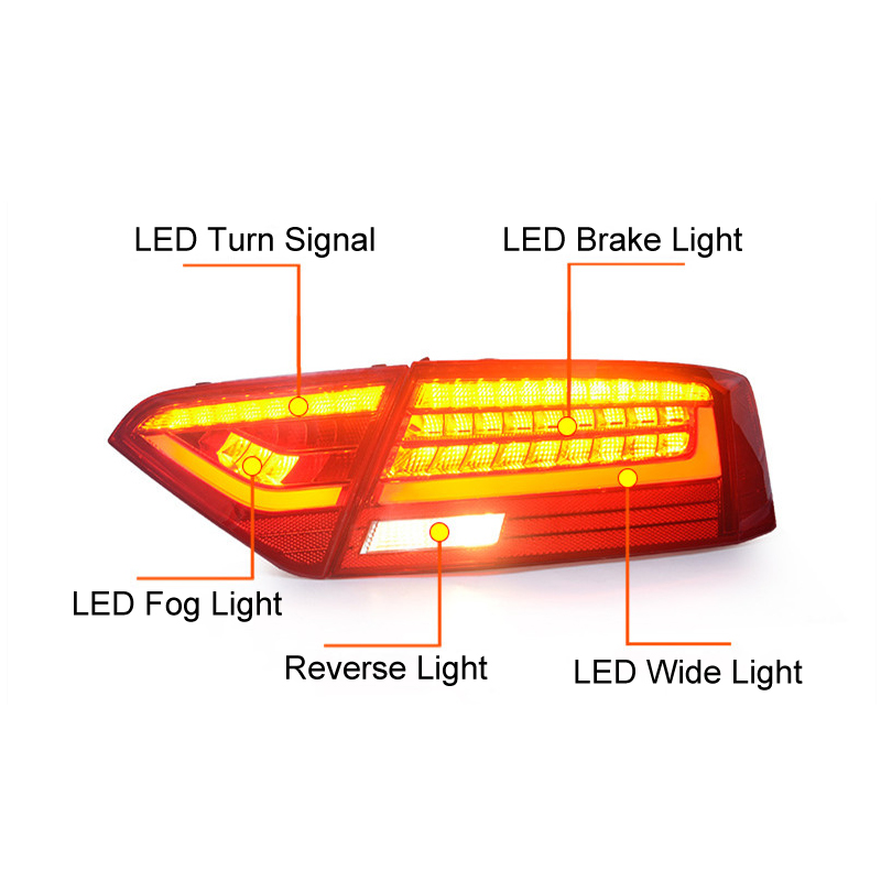 Car styling taillights assembly For Audi 2008-16 A5 Tail Lights Led Fog Lights DRL turn signal brake Light Tuning auto Accessories