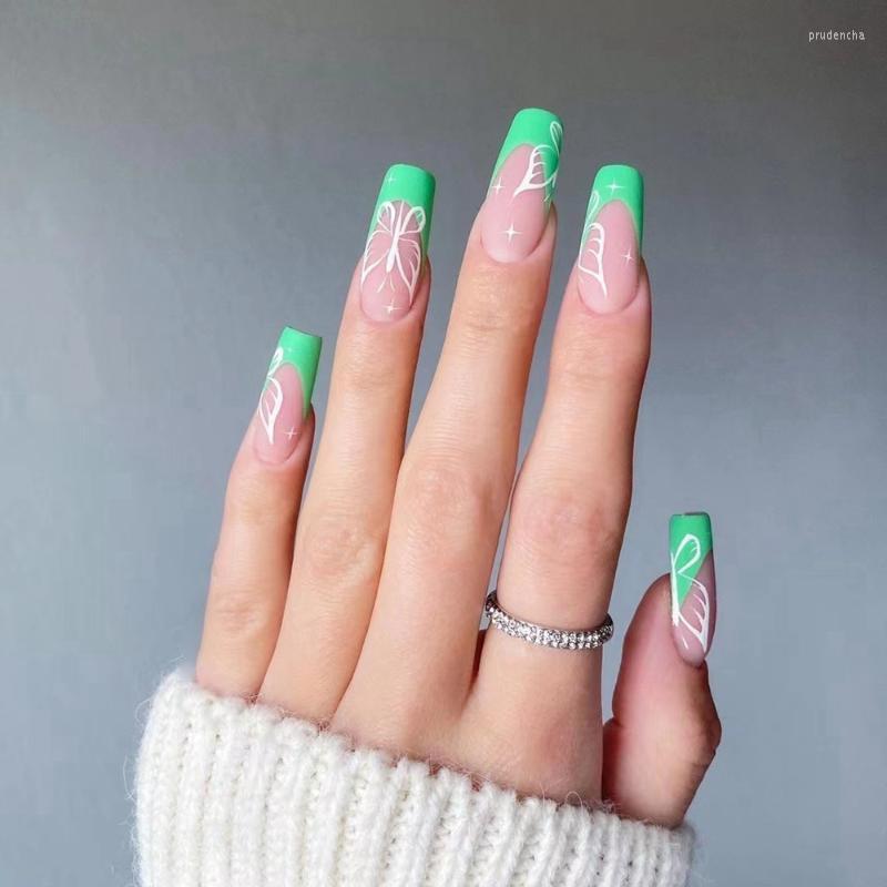 False Nails 24pcs/Box Press On Butterfly Print Long Coffin Fake Detachable Full Cover Gel Nail Tips Women Ballerina Prud22, Only fake nails
False Nails 24pcs/Box Press On Butterfly Print Long Coffin Fake Detachable Full Cover Gel Nail Tips Women Ballerina Prud22, Only fake nails