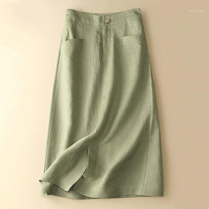 High Quality Cotton Linen Midi Skirt Womens Casual Waist A-Line Beach Skirts Feminina Faldas Jupe With Pocket Plus Size 4XL, As picture
High Quality Cotton Linen Midi Skirt Womens Casual Waist A-Line Beach Skirts Feminina Faldas Jupe With Pocket Plus Size 4XL, As picture