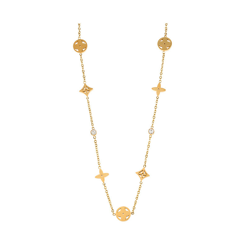 Luxury Brand Clover Pendant Necklace 18K Gold Stainless Steel Necklaces Jewelry for Women Gift
Luxury Brand Clover Pendant Necklace 18K Gold Stainless Steel Necklaces Jewelry for Women Gift