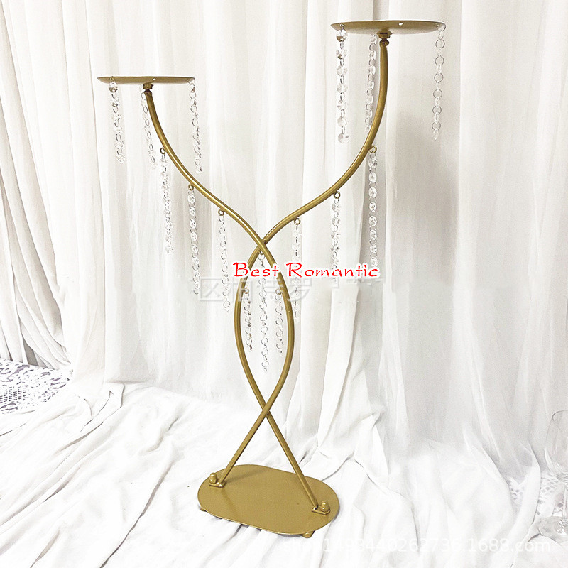 Trumpet metal iron flower stand party decoration center main table decoration ornament DIY
