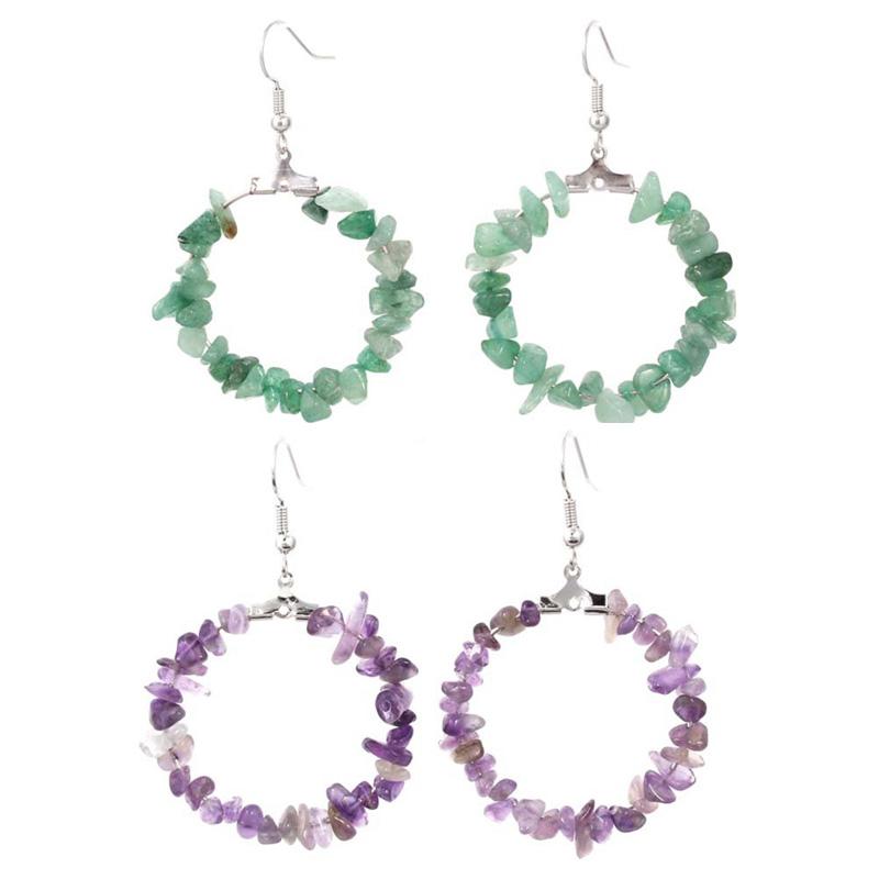 Hoop & Huggie Round Shape Chip Stones Steel Wire Material Earrings For Women Tumbled Crystal Dangle Hook Earring Reiki Healing
Hoop & Huggie Round Shape Chip Stones Steel Wire Material Earrings For Women Tumbled Crystal Dangle Hook Earring Reiki Healing