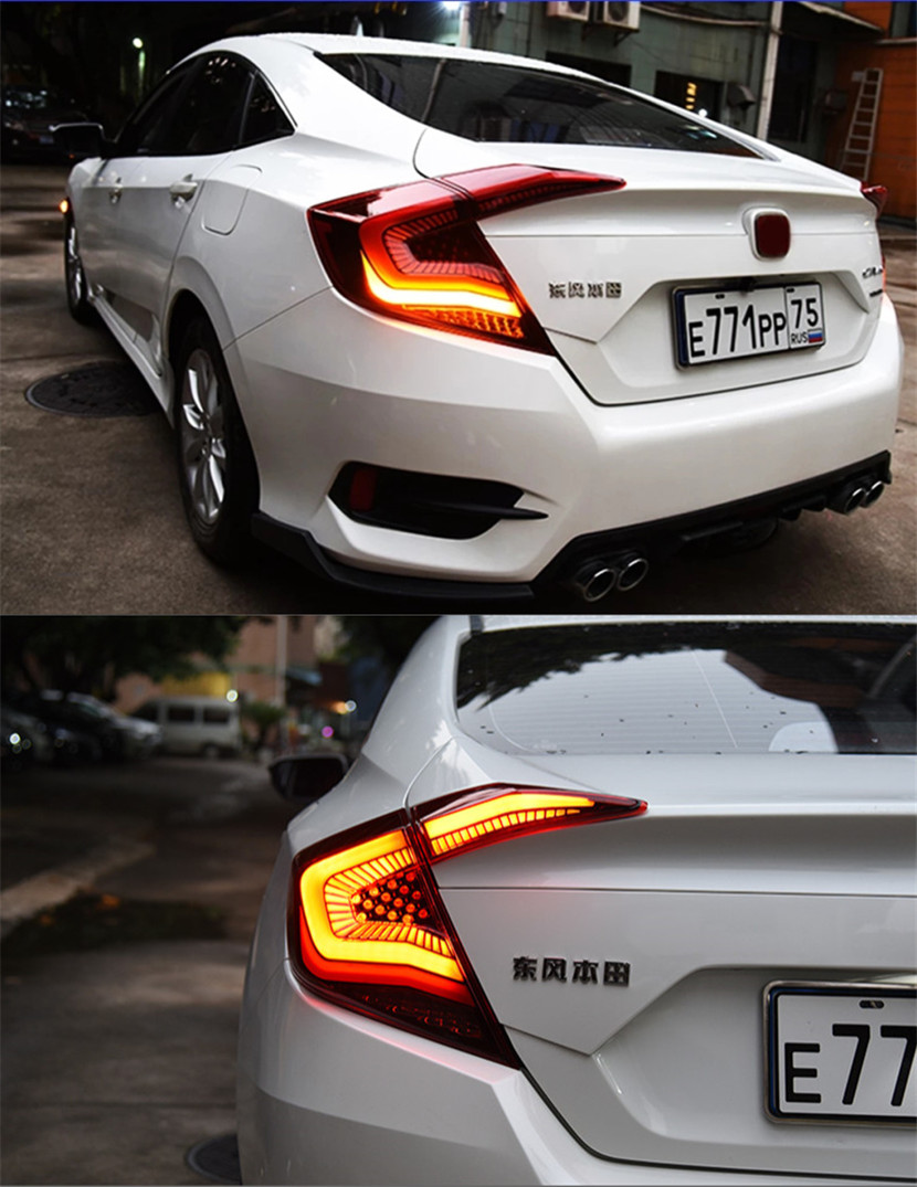 Car Lighting Accessories For Honda Civic LED Tail Light 16-21 Daily Lights LED Stream Turn Signal Reverse Fog Brake Lamp