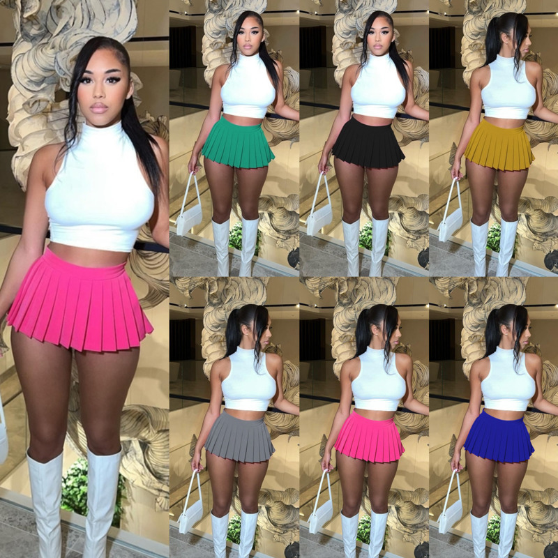 Sexy Women Two Piece Dress Mini Pleated Skirt Set Designer Hot Girls Outfits High Street Style Slimming Bodycon Wear Clothing, Gray
Sexy Women Two Piece Dress Mini Pleated Skirt Set Designer Hot Girls Outfits High Street Style Slimming Bodycon Wear Clothing, Gray