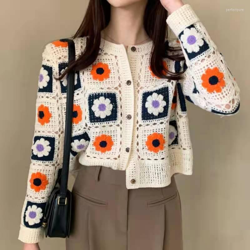 Women's Knits & Tees 3D Flowers Shirts Hollow Embroidered Knitted Cardigan Thin Jacket Lazy Retro Long Sleeve Korean Sweaters Pull Fashion K, Blue
Women's Knits & Tees 3D Flowers Shirts Hollow Embroidered Knitted Cardigan Thin Jacket Lazy Retro Long Sleeve Korean Sweaters Pull Fashion K, Blue