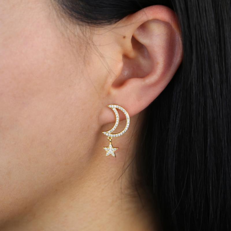 Clip-on & Screw Back Simple Classic Design Jewelry Fashion Delicate Women Girl 925 Sterling Silver Dainty Cz Star Moon Lovely Trendy Earring
Clip-on & Screw Back Simple Classic Design Jewelry Fashion Delicate Women Girl 925 Sterling Silver Dainty Cz Star Moon Lovely Trendy Earring