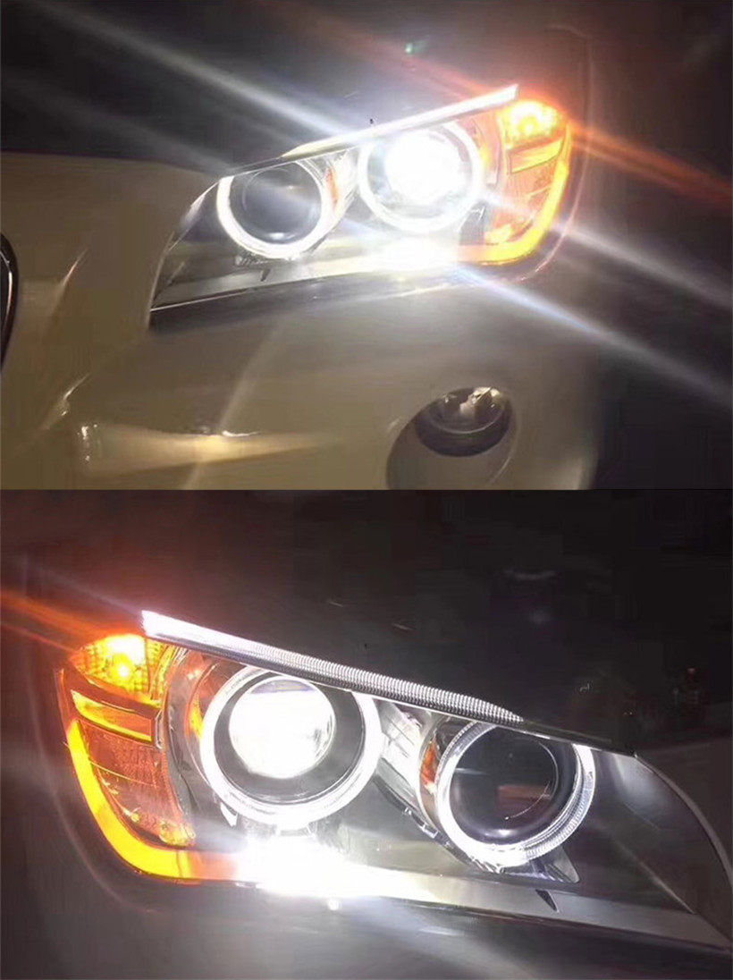 Headlights LED Lighting Accessories For BMW X1 2012-20 15 DRL Angel Eye Turn Signal Lights High Beam Front Lamp