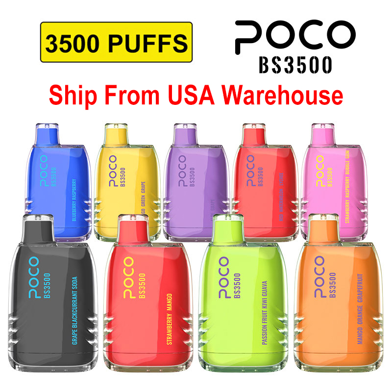 Original E cigarettes Poco Brand BS Disposable Vape Pen 3500 puffs Mesh Coil 1500mAh built in Battery 10.5ml Pod System Cartridge Ship From USA Warehouse
Original E cigarettes Poco Brand BS Disposable Vape Pen 3500 puffs Mesh Coil 1500mAh built in Battery 10.5ml Pod System Cartridge Ship From USA Warehouse