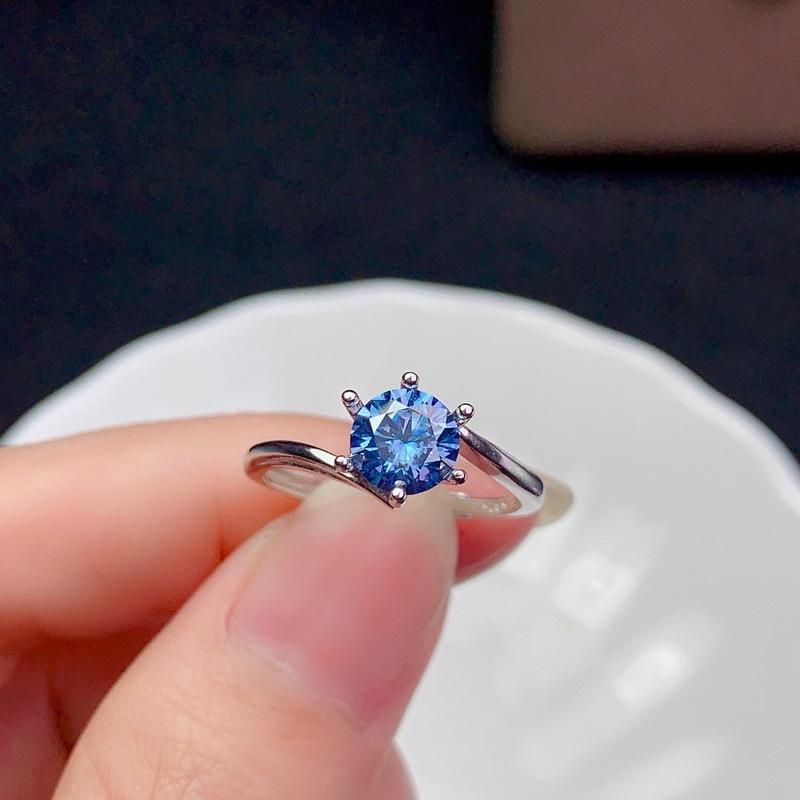 Cluster Rings Blue Mossanite Ring 1.0 CT Diamond VVS1 Class Clarity With GIA For Engagement Shimmery WomenCluster
Cluster Rings Blue Mossanite Ring 1.0 CT Diamond VVS1 Class Clarity With GIA For Engagement Shimmery WomenCluster