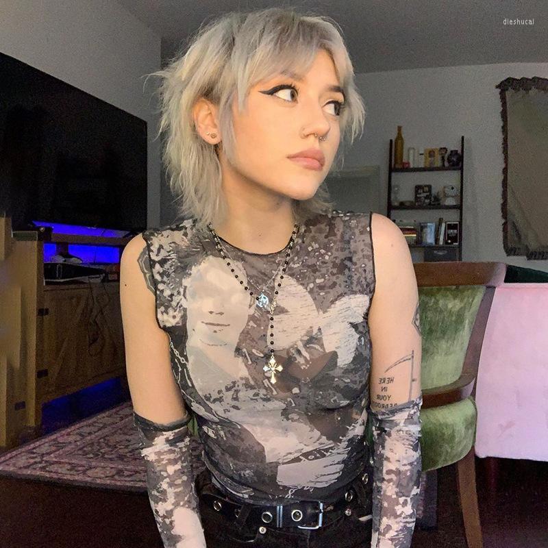 Women' T-Shirt Mesh Print Fashion Fairy Grunge Crop Top With Sleeves Street Wear 90s Aesthetic Tops Graphic T Shirts Y2k Clothes, Black
Women' T-Shirt Mesh Print Fashion Fairy Grunge Crop Top With Sleeves Street Wear 90s Aesthetic Tops Graphic T Shirts Y2k Clothes, Black