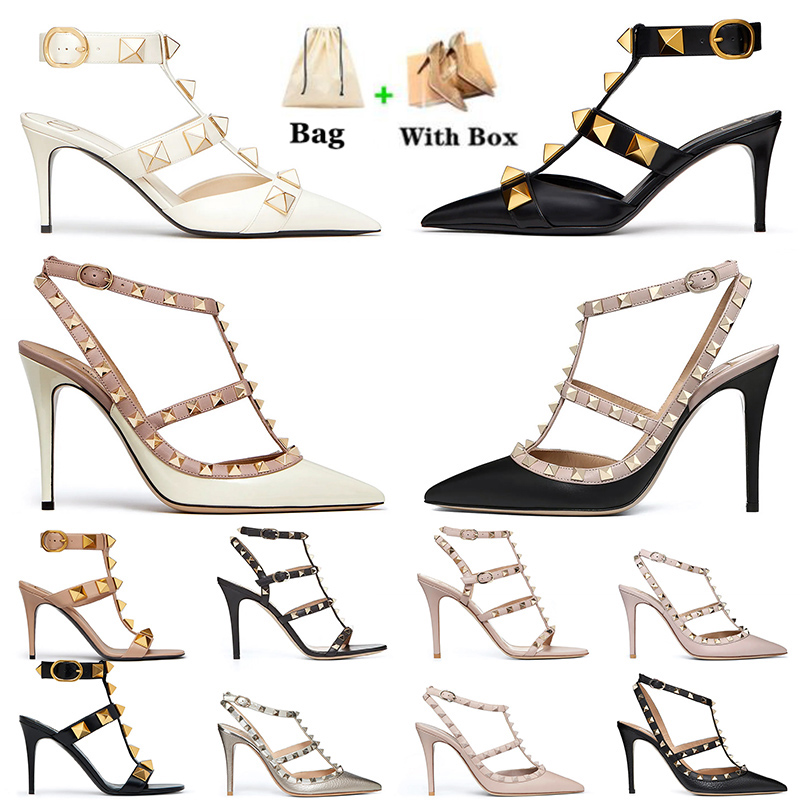 2022 fashion designer women rockstud flat high heels dress shoes patent leather rivets pointed toe Peep-toes rockstuds sandals stiletto luxurys lady rivets pumps, A# 18
2022 fashion designer women rockstud flat high heels dress shoes patent leather rivets pointed toe Peep-toes rockstuds sandals stiletto luxurys lady rivets pumps, A# 18