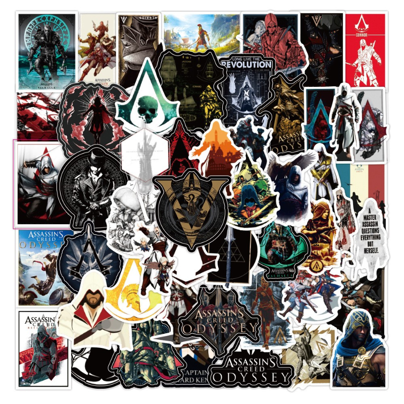 50Pcs/lot Assassins Creed Sticker graffiti Stickers for DIY Luggage Laptop Skateboard Motorcycle Bicycle Stickers, Multi colors
50Pcs/lot Assassins Creed Sticker graffiti Stickers for DIY Luggage Laptop Skateboard Motorcycle Bicycle Stickers, Multi colors