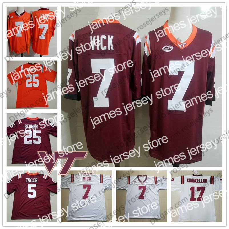 American College Football Wear Customized Virginia Tech Hokies #7 Michael Vick 5 Tyrod Taylor 17 Kam Chancellor 25 Frank Beamer 78 Bruce Smith Red Retired Jersey 4XL, Orange
American College Football Wear Customized Virginia Tech Hokies #7 Michael Vick 5 Tyrod Taylor 17 Kam Chancellor 25 Frank Beamer 78 Bruce Smith Red Retired Jersey 4XL, Orange