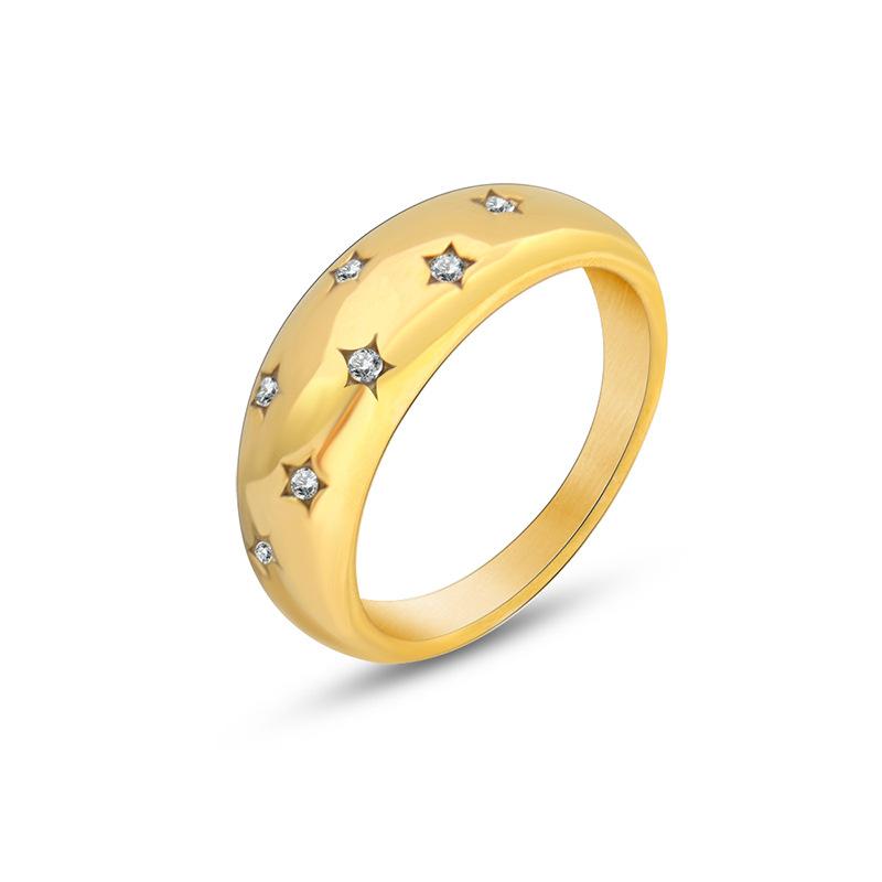 Wedding Rings Fashionable -Selling Gypsophila Inlaid Zircon Stainless Steel Ring For Women Gift Brand Gold Color Jewelry Wholesale
Wedding Rings Fashionable -Selling Gypsophila Inlaid Zircon Stainless Steel Ring For Women Gift Brand Gold Color Jewelry Wholesale