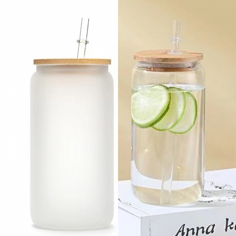 12oz Blank Sublimation Beer Can Mugs Glass Cup Frosted Clear Straight Wine Tumbler Heat Transfer Coffee Mugs with Bamboo Lid 512 D3
12oz Blank Sublimation Beer Can Mugs Glass Cup Frosted Clear Straight Wine Tumbler Heat Transfer Coffee Mugs with Bamboo Lid 512 D3