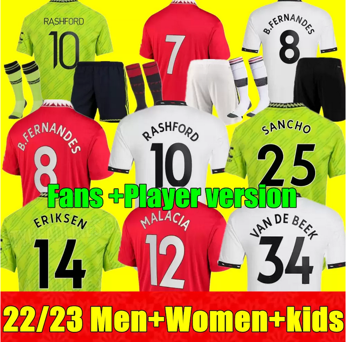Top New 22 23 Men kids kit soccer jersey 2022 2023 home SANCHO CAVANI MANS UTDS VAN DE BEEK MANCHESTER B. FERNANDES RASHFORD LINGARD FRED ERIKSEN football shirt, 22/23 kids away+socks
Top New 22 23 Men kids kit soccer jersey 2022 2023 home SANCHO CAVANI MANS UTDS VAN DE BEEK MANCHESTER B. FERNANDES RASHFORD LINGARD FRED ERIKSEN football shirt, 22/23 kids away+socks