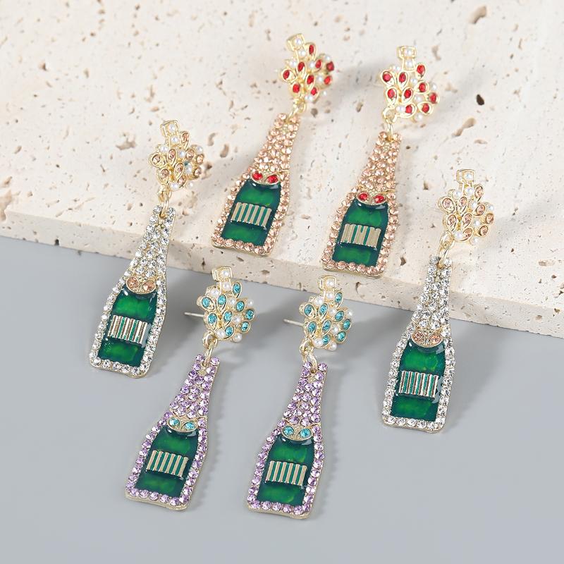 Dangle & Chandelier Fashion Metal Rhinestone Imitation Pearl Wine Bottle Earrings Women's Creative Party AccessoriesDangle
Dangle & Chandelier Fashion Metal Rhinestone Imitation Pearl Wine Bottle Earrings Women's Creative Party AccessoriesDangle