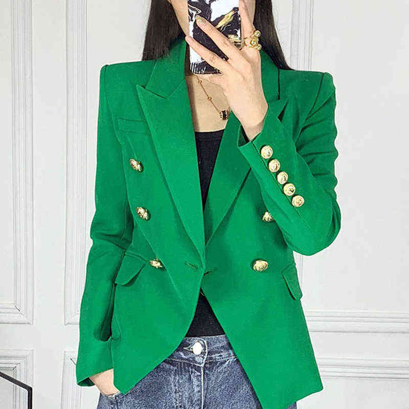 Green Women Blazer Metal DoubleBreasted Button Buckle Slim Office Lady Fashion Cotton Blazers Jackets Suit 2021 High Quality J220813
Green Women Blazer Metal DoubleBreasted Button Buckle Slim Office Lady Fashion Cotton Blazers Jackets Suit 2021 High Quality J220813
