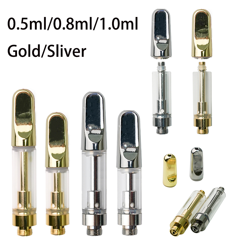 0.5ML 0.8ML 1.0ML Full Gold Or Sliver TH205 Flat Mouthpiece Atomizers Empty Vape Pen Cartridges Packaging Glass Tank Thick Oil Wax Vaporizer 510 Ceramic Carts
0.5ML 0.8ML 1.0ML Full Gold Or Sliver TH205 Flat Mouthpiece Atomizers Empty Vape Pen Cartridges Packaging Glass Tank Thick Oil Wax Vaporizer 510 Ceramic Carts