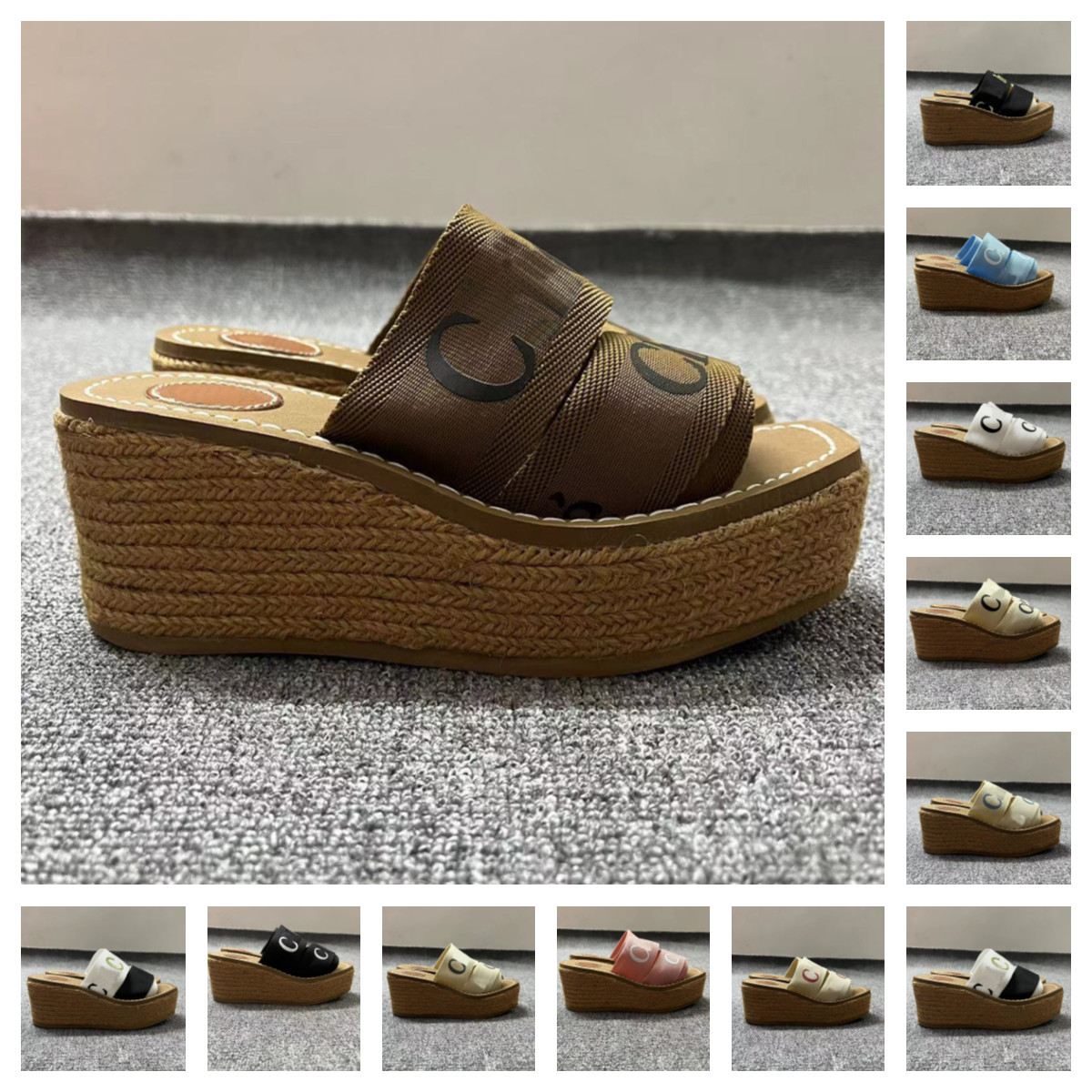 Designer Thick bottom canvas slippers Women Woody Mules flat platform sandals rubber slides pink Sail bordeaux lace Lettering Fabric womens summer outdoor shoes
Designer Thick bottom canvas slippers Women Woody Mules flat platform sandals rubber slides pink Sail bordeaux lace Lettering Fabric womens summer outdoor shoes