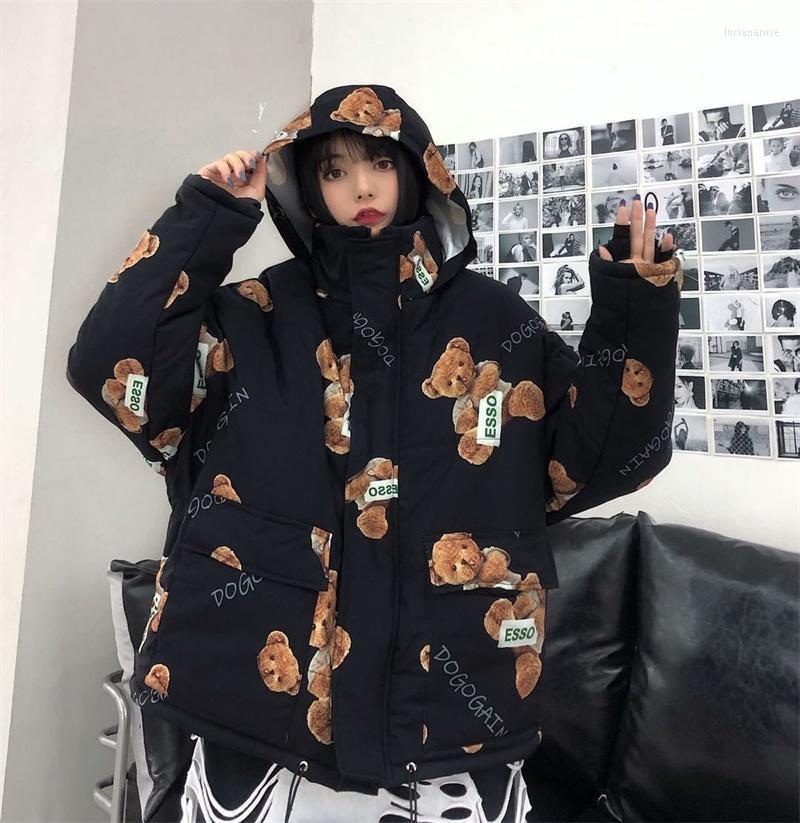 Women' Down & Parkas High Quality Hooded Cute Jacket Women Clothing Fashion Coats Winter Vintage Print Bear Cotton Wadded Parka Loose Japan, Black
Women' Down & Parkas High Quality Hooded Cute Jacket Women Clothing Fashion Coats Winter Vintage Print Bear Cotton Wadded Parka Loose Japan, Black