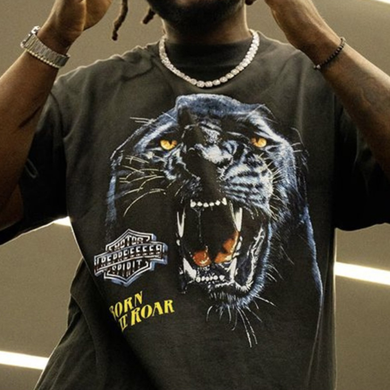 REPRREESENT blue leopard tiger head printed short sleeve Tee BLACK Fashion DIY T-Shirt Man Women Summer casual FZTX352
REPRREESENT blue leopard tiger head printed short sleeve Tee BLACK Fashion DIY T-Shirt Man Women Summer casual FZTX352
