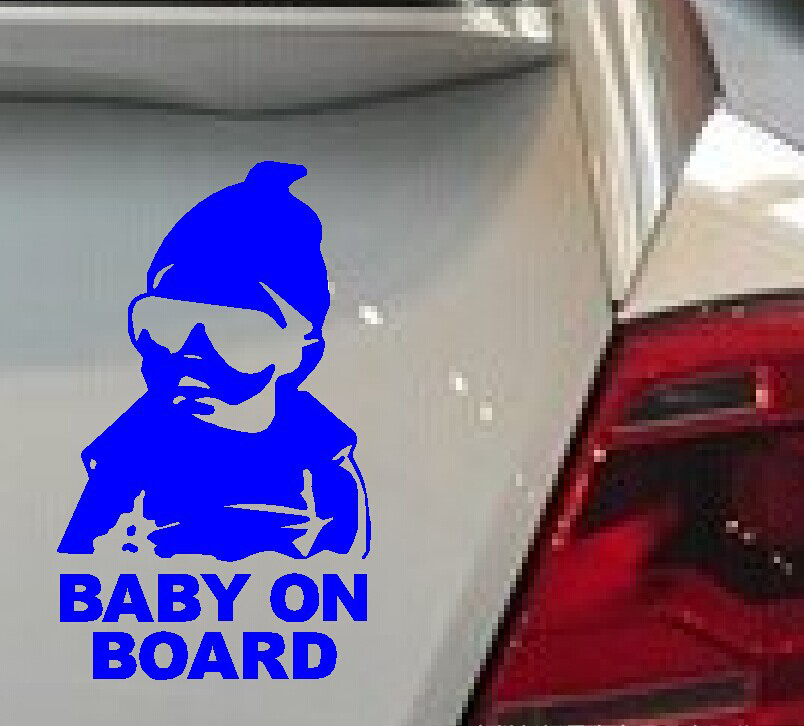 Baby On Board Cartoon Car Truck Tail Warning Sign Decal Sticker