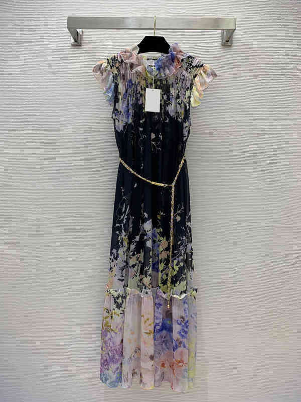 Zimmerman Womens Dresses Zimm Fashion Brand Ethnic Contrast Print Ruffle Belt Slim Dress Luxury Designer Dresses For Women 0912
Zimmerman Womens Dresses Zimm Fashion Brand Ethnic Contrast Print Ruffle Belt Slim Dress Luxury Designer Dresses For Women 0912