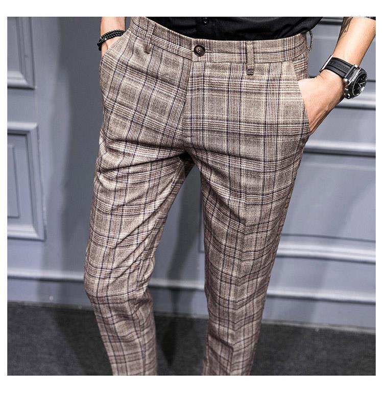 Men's Pants Plaid Pencil For Men Vintage Mid Waist Button Suit Trouser Man Male Casual Long Pant British Style Dress, 93-1
Men's Pants Plaid Pencil For Men Vintage Mid Waist Button Suit Trouser Man Male Casual Long Pant British Style Dress, 93-1