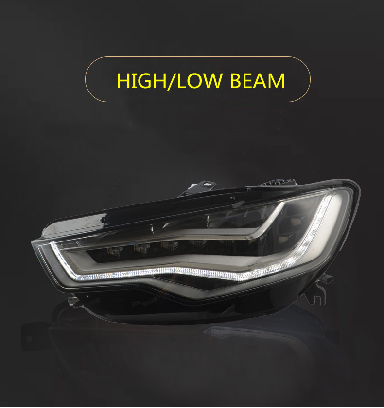 Car Parts Head Lamp For Audi A6 LED Headlights 2012-15 Headlamp Upgrade A7 Design LED Headlight DRL Dynamic Singal High Low Beam