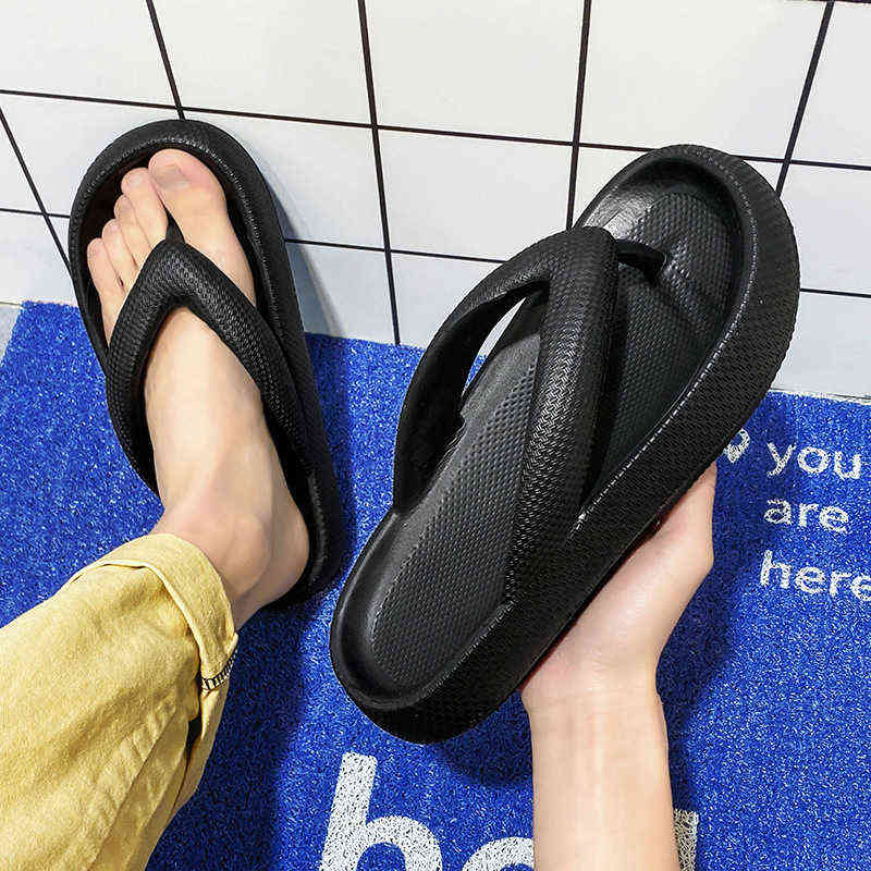 Bathroom Anti-slip sandals Men's Flip Flops 4.5cm Thick Soft Pillow Slides Beach Summer Women Sandals Platform House Shoes1, 1 pair socks
Bathroom Anti-slip sandals Men's Flip Flops 4.5cm Thick Soft Pillow Slides Beach Summer Women Sandals Platform House Shoes1, 1 pair socks