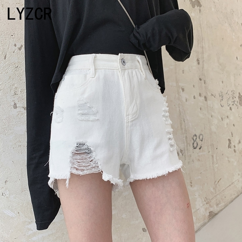 LYZCR Summer Womens Denim Shorts Women Sexy High Waist Ripped Shorts Jeans Women Loose Hole Jean Short Talla Grande Mujer Y200822, Black
LYZCR Summer Womens Denim Shorts Women Sexy High Waist Ripped Shorts Jeans Women Loose Hole Jean Short Talla Grande Mujer Y200822, Black