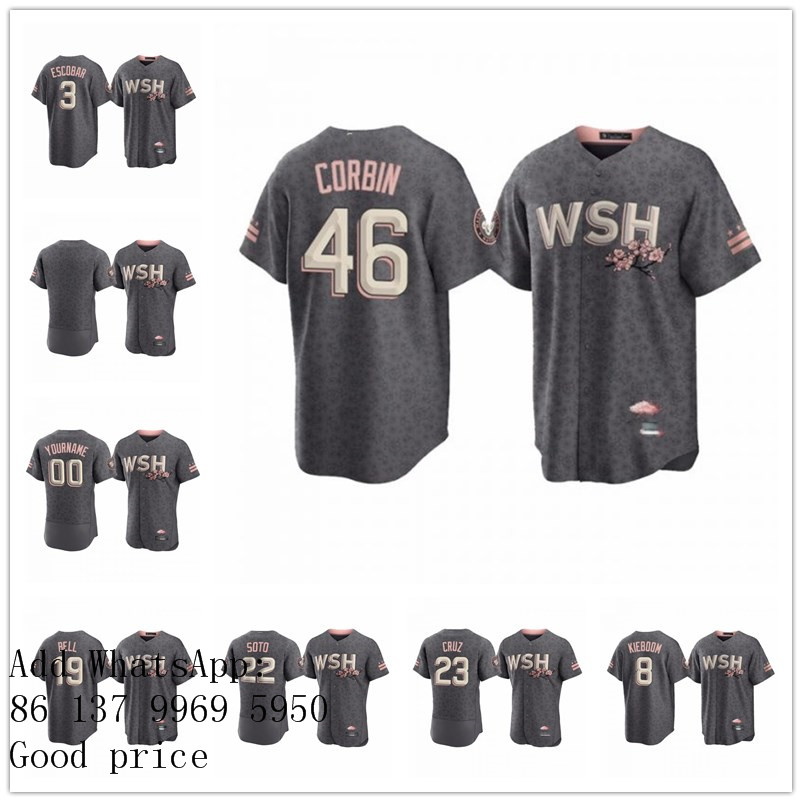 Custom Men women youth washington nationals''28 lane thomas 23 nelson cruz 46 patrick corbin gray city connect cherry blossom cool Base jersey
Custom Men women youth washington nationals''28 lane thomas 23 nelson cruz 46 patrick corbin gray city connect cherry blossom cool Base jersey
