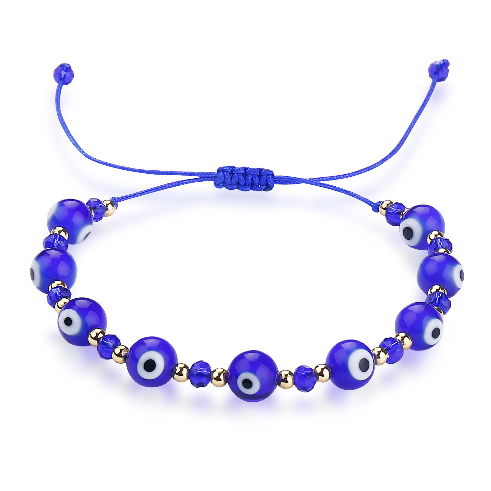 Turkish Eye Bracelet Azure Stone Red Blue Evil Eyes Lucky Bracelets for Women Bead Rope Chain Woven Bracelet Jewelry