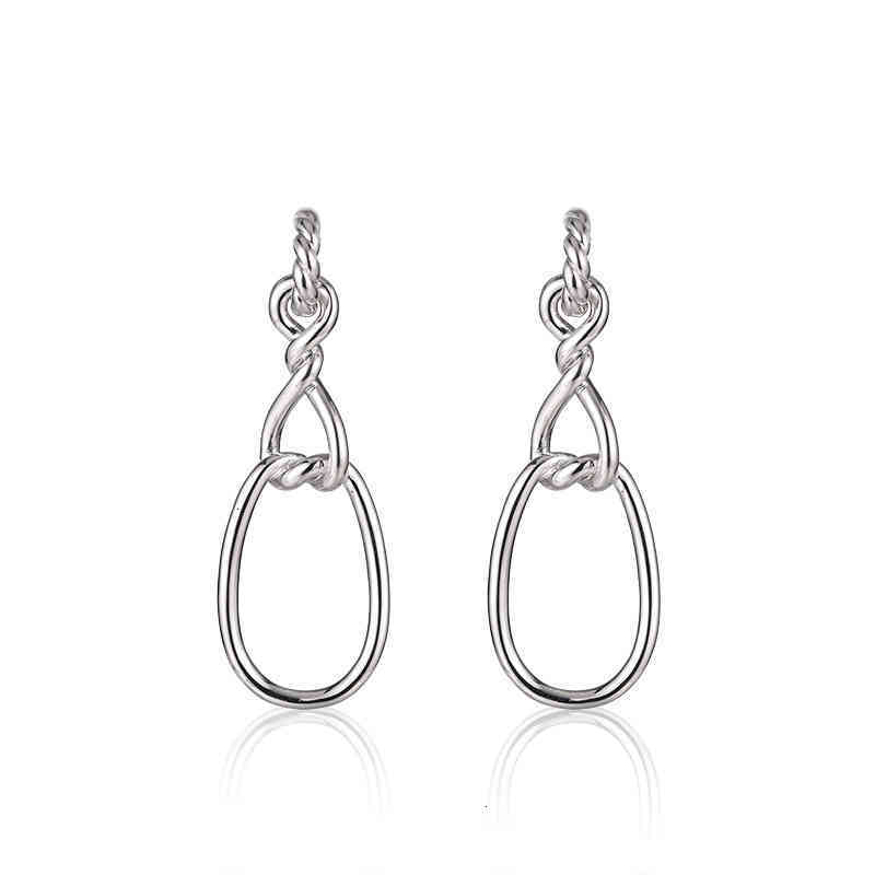 Earring Double Wearing Twisted Thread Silver Needle Earrings Women Fashion Versatile Platinum Plated Popular Earrings Are