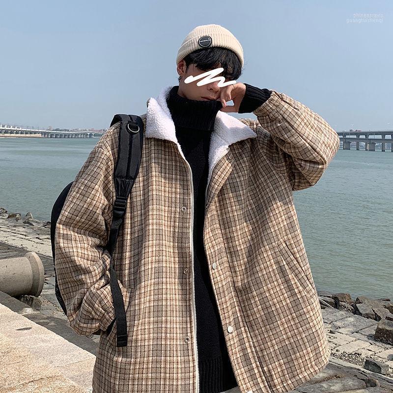 Men's Down & Parkas 2022 Winter Youth Hong Kong Style Loose Large Size Thick Plaid Lamb Wool Coat Fashion Casual Lapel Top Phin22, Small lattice
Men's Down & Parkas 2022 Winter Youth Hong Kong Style Loose Large Size Thick Plaid Lamb Wool Coat Fashion Casual Lapel Top Phin22, Small lattice