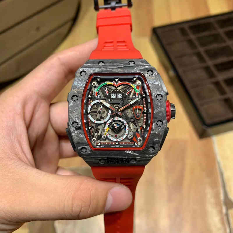 Luxury Designer Mens Mechanical Watch Business Leisure Richa Milles Multifunctional Automatic Carbon Fiber Fashion Sports Large Dial Swiss Movement, Black
Luxury Designer Mens Mechanical Watch Business Leisure Richa Milles Multifunctional Automatic Carbon Fiber Fashion Sports Large Dial Swiss Movement, Black