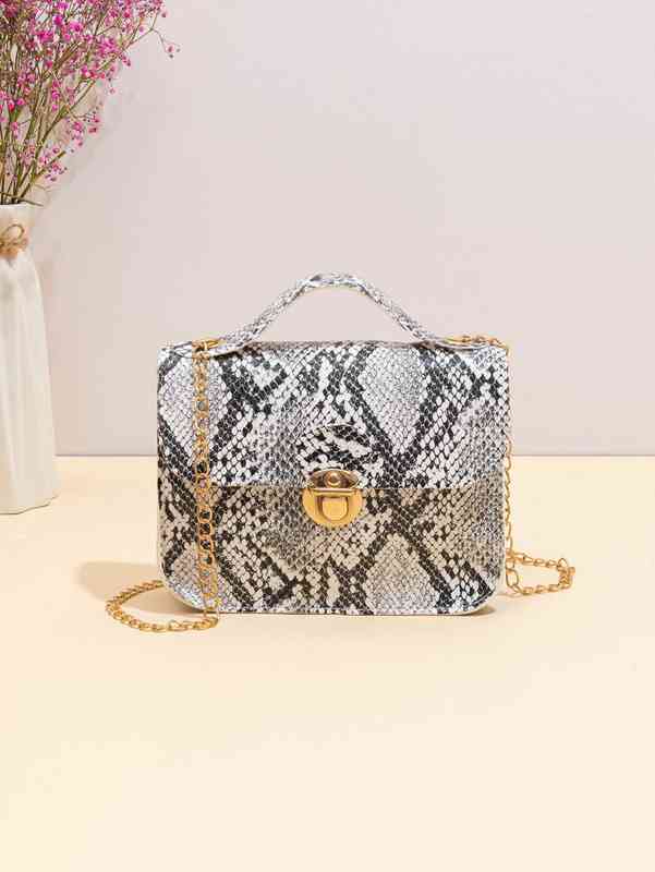 Designer Bag Brand Fashion Dinner Luxury Shoulder Handbag Snakeskin Print Flap Square Superior Quality Genuine Shopping Wallet, Black and white
Designer Bag Brand Fashion Dinner Luxury Shoulder Handbag Snakeskin Print Flap Square Superior Quality Genuine Shopping Wallet, Black and white