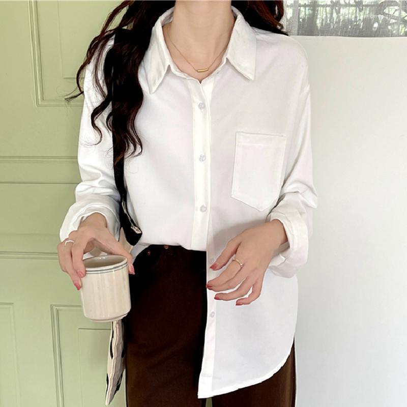 Women's Blouses & Shirts Autumn Women Korean Blouse Fashion Harajuku Pockets Single Breasted Tops Ladies Casual Solid Loose Shirt Blusas Muj, Dark grey
Women's Blouses & Shirts Autumn Women Korean Blouse Fashion Harajuku Pockets Single Breasted Tops Ladies Casual Solid Loose Shirt Blusas Muj, Dark grey