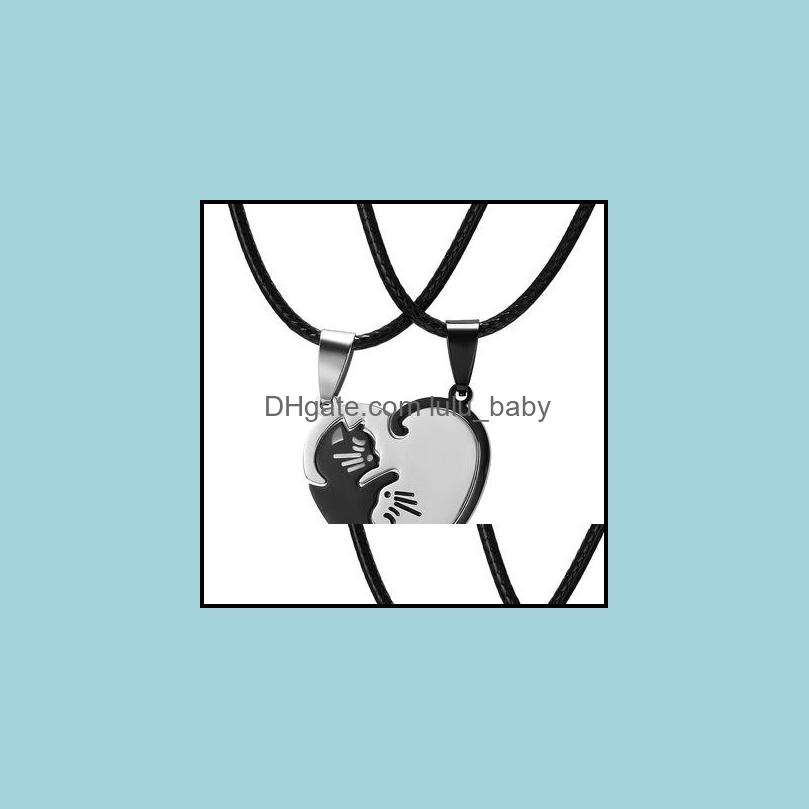Pendant Necklaces Animal Black White Cat Stitching Necklace Simple Friendship Gift Heart Shape Gold Cute Co Baby Dhojn
Pendant Necklaces Animal Black White Cat Stitching Necklace Simple Friendship Gift Heart Shape Gold Cute Co Baby Dhojn