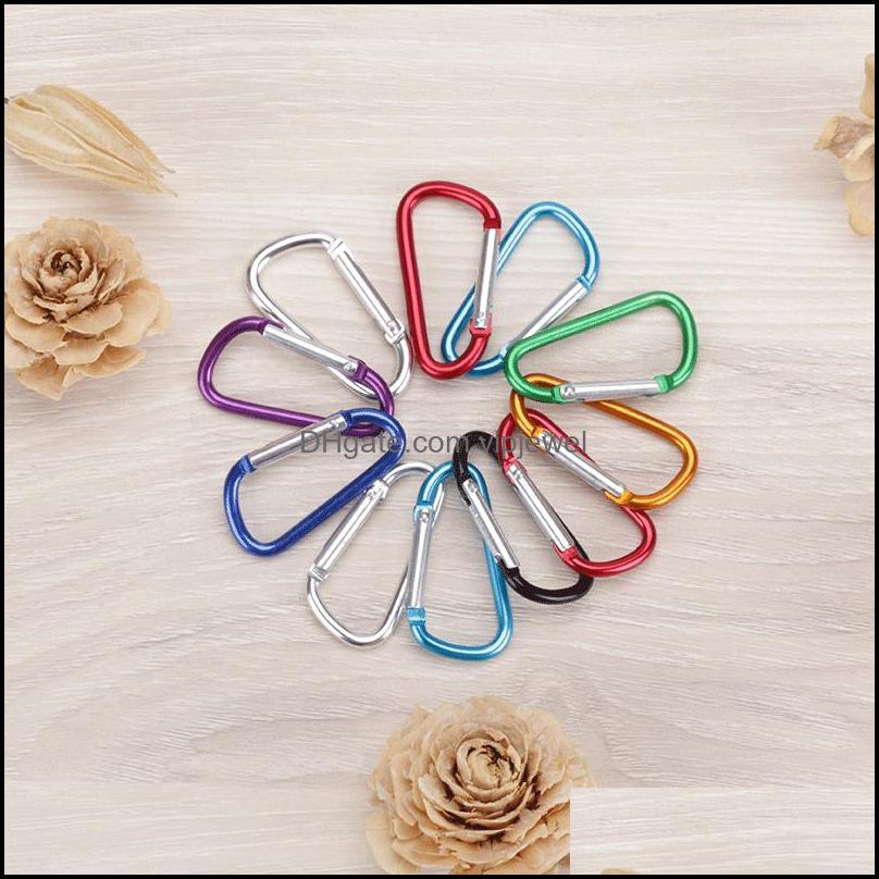 Key Rings Jewelry Aluminum Carabiner D Ring Spring Snap Hook For Good Quality Outdoor Caribeaners Cam Keychain Accessory Dh7Vh