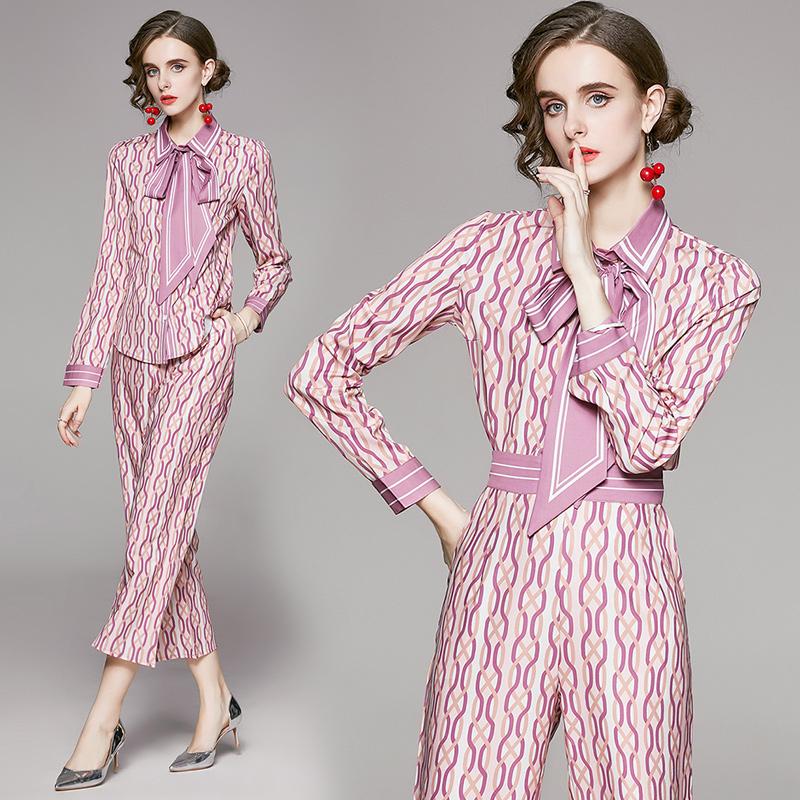 Women's Two Piece Pants England Style Design Print Casual Fashion Office Lady OL Elegant Single Breasted Shirt Top And Pant 2 Set Matching S, 7369
Women's Two Piece Pants England Style Design Print Casual Fashion Office Lady OL Elegant Single Breasted Shirt Top And Pant 2 Set Matching S, 7369